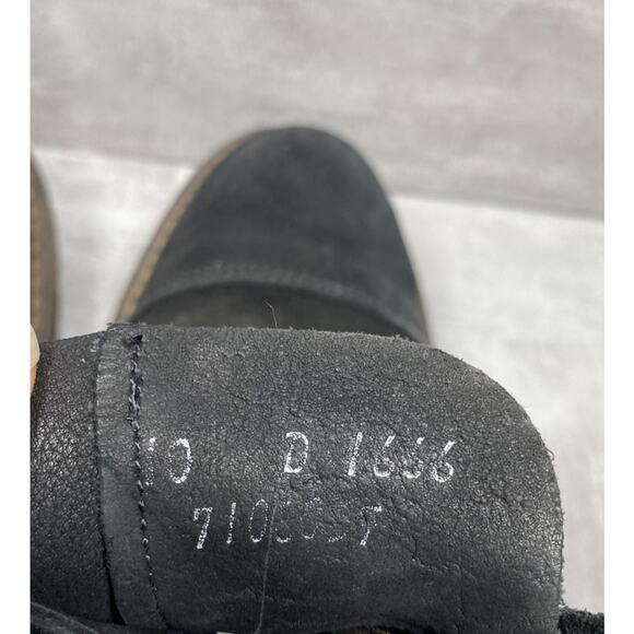 Allen Edmonds Boots Mens Size 10 D Black Suede Cap Toe Lace Up Work Rugged 1922 - Picture 8 of 11